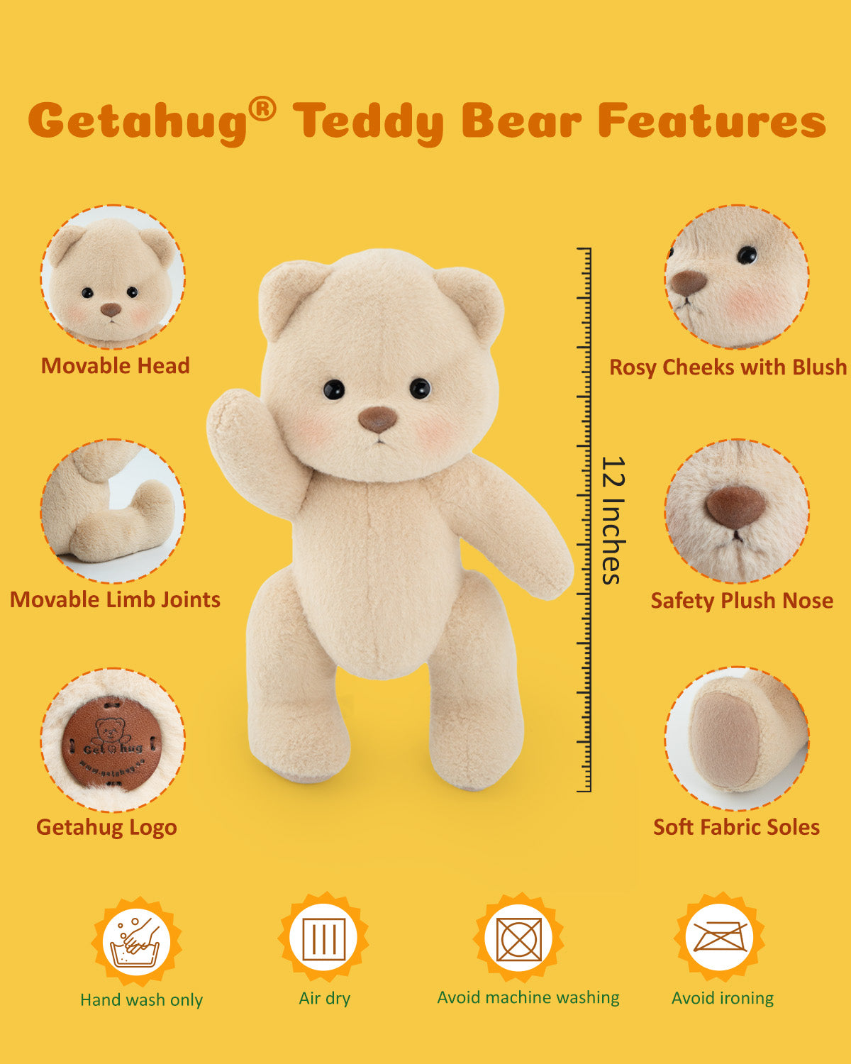 Fluffy Bunny Bear | Handmade Jointed Teddy Bear Gift