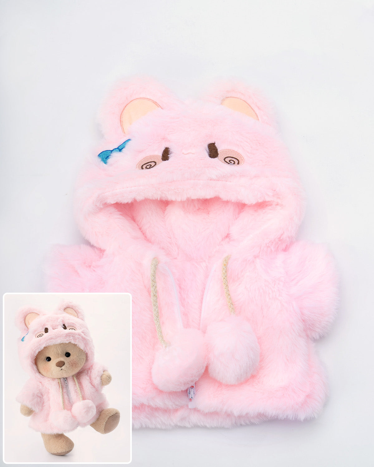 Fluffy Bunny Bear | Handmade Jointed Teddy Bear Gift