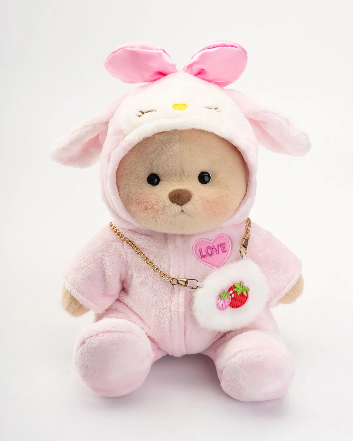 Fluffy Bunny Bear | Handmade Jointed Teddy Bear Gift