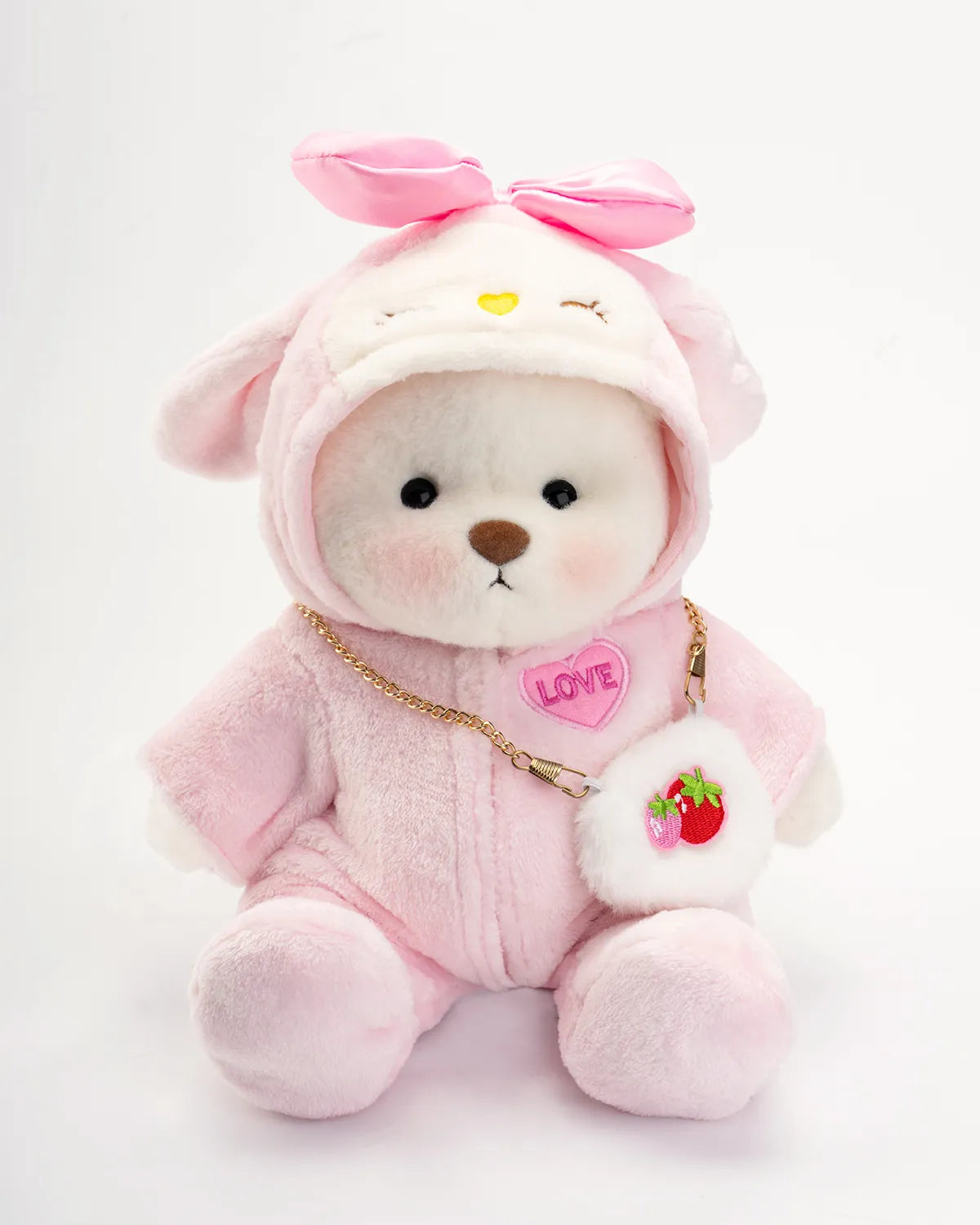 Fluffy Bunny Bear | Handmade Jointed Teddy Bear Gift
